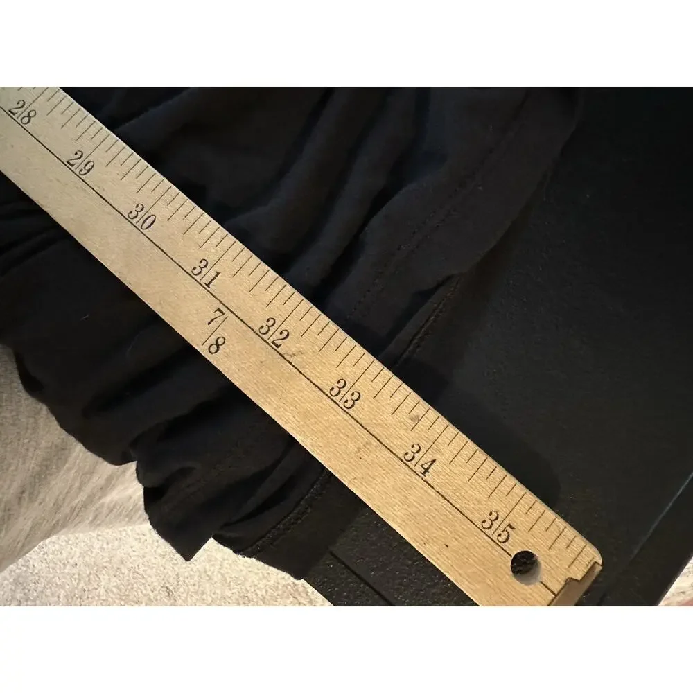The Group Babaton XS Women Pullover T-shirt Dress Stretchy Crewneck Black W19v